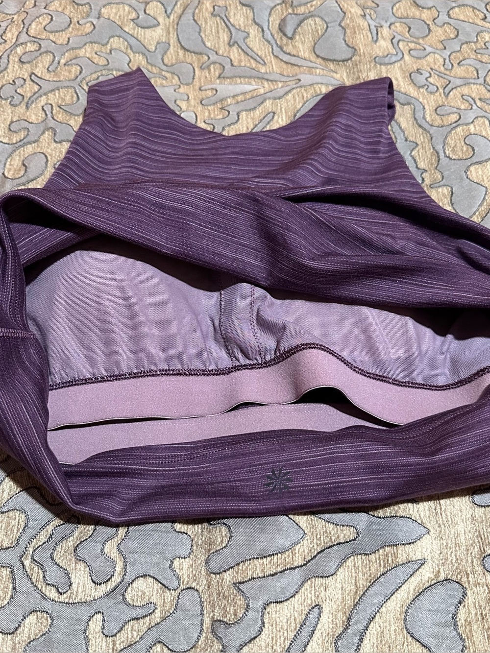 Athleta Conscious Space Dye Crop Sports Bra Tank Size Large - Picture 5 of 6